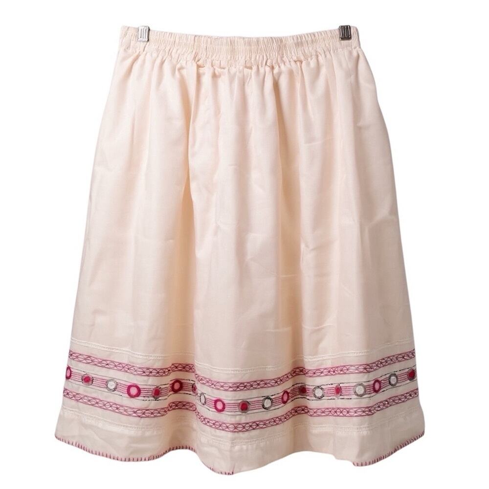 Pure DKNY Women's Boho Midi Skirt with Fairycore Embellishments  Size Small 4/6